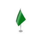 Drapeau de table Prestige Unicolore Vert 22x15 cm Hampe et socle en métal