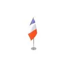 Drapeau de table Prestige France 22x15 cm Hampe et socle en métal