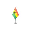 Drapeau de table Prestige Ghana 22x15 cm Hampe et socle en métal