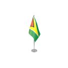 Drapeau de table Prestige Guyana 22x15 cm Hampe et socle en métal