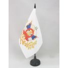 Drapeau de table Armoiries France 3ème république 21x14 cm Hampe et socle en plastique noir