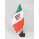 Drapeau de table Italie Marine Civile 21x14 cm Hampe et socle en plastique noir