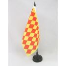 Drapeau de table Comté d'Angoumois 21x14 cm Hampe et socle en plastique noir