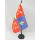 Drapeau de table Vaucluse 21x14 cm Hampe et socle en plastique noir