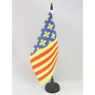 Drapeau de table Lozère 21x14 cm Hampe et socle en plastique noir