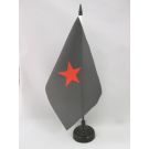 Drapeau de table Armée zapatiste de libération nationale 21x14 cm Hampe et socle en plastique noir