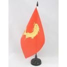 Drapeau de table Comté de Forez 21x14 cm Hampe et socle en plastique noir