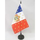 Drapeau de table Etendard de Napoléon III 21x14 cm Hampe et socle en plastique noir