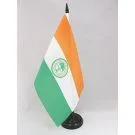 Drapeau de table Miami 21x14 cm Hampe et socle en plastique noir