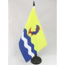 Drapeau de table Drôme 21x14 cm Hampe et socle en plastique noir