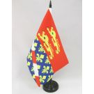 Drapeau de table Eure 21x14 cm Hampe et socle en plastique noir