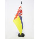 Drapeau de table Province de Limbourg 21x14 cm Hampe et socle en plastique noir