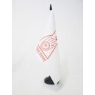 Drapeau de table Jaïnisme Cosmographie jaïne 21x14 cm Hampe et socle en plastique noir