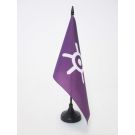 Drapeau de table Tokyo 21x14 cm Hampe et socle en plastique noir