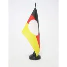 Drapeau de table Allemagne de l'Est sans emblème 21x14 cm Hampe et socle en plastique noir
