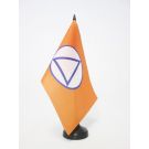 Drapeau de table Ligue nationale flamande 1933-1945 21x14 cm Hampe et socle en plastique noir