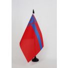 Drapeau de table République socialiste soviétique de Géorgie 1921-1991 21x14 cm Hampe et socle en plastique noir