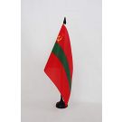 Drapeau de table République socialiste soviétique moldave 1940-1991 21x14 cm Hampe et socle en plastique noir