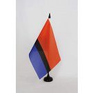 Drapeau de table Îlois Chagossiens 21x14 cm Hampe et socle en plastique noir