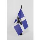 Drapeau de table Grecs d'Albanie 21x14 cm Hampe et socle en plastique noir