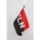 Drapeau de table Armée de libération nationale de Colombie 21x14 cm Hampe et socle en plastique noir