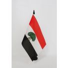 Drapeau de table Oromo indépendantiste en Ethiopie 21x14 cm Hampe et socle en plastique noir