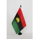 Drapeau de table Biafra indépendantiste au Nigéria 21x14 cm Hampe et socle en plastique noir