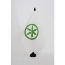 Drapeau de table Padanie indépendantiste 21x14 cm Hampe et socle en plastique noir