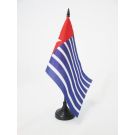 Drapeau de table Organisation pour une Papouasie libre 21x14 cm Hampe et socle en plastique noir