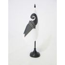 Drapeau de table Canton de Bâle-Ville 15x15 cm Hampe et socle en plastique noir