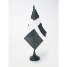 Drapeau de table Ordonnance du Régiment de Piémont 15x15 cm Hampe et socle en plastique noir