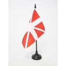 Drapeau de table Ordonnance du régiment de Picardie 1780-1791 15x15 cm Hampe et socle en plastique noir