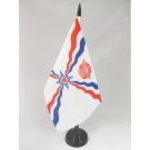 Drapeau de table Assyrie 21x14 cm Hampe et socle en plastique noir