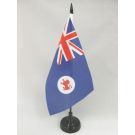 Drapeau de table Tasmanie 21x14 cm Hampe et socle en plastique noir