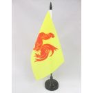 Drapeau de table Wallonie 21x14 cm Hampe et socle en plastique noir