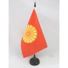 Drapeau de table Japon Impérial 21x14 cm Hampe et socle en plastique noir