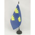 Drapeau de table Munster 21x14 cm Hampe et socle en plastique noir