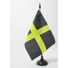 Drapeau de table Saint David 21x14 cm Hampe et socle en plastique noir