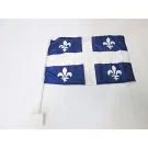 Drapeau de voiture Québec 45x30 cm