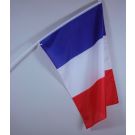 Drapeau France 150x90cm avec hampe - Lot de 10