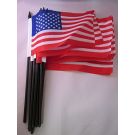 Drapeau Etats-Unis 15x10 cm avec hampe - Lot de 10