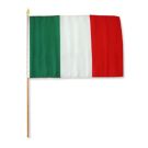 Drapeau Italie 45x30 cm | Drapeau italien Polyester léger Hampe en bois