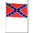 Drapeau Sudiste 45x30 cm Polyester léger Hampe en bois