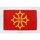 Drapeau Midi-Pyrénées - Occitanie 150x90 cm | Drapeau occitan Polyester léger Oeillets métalliques