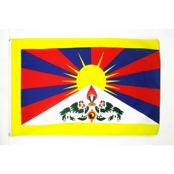 DRAPEAU TIBET 90x60cm - DRAPEAU TIBÉTAIN 60 x 90 cm - DRAPEAUX