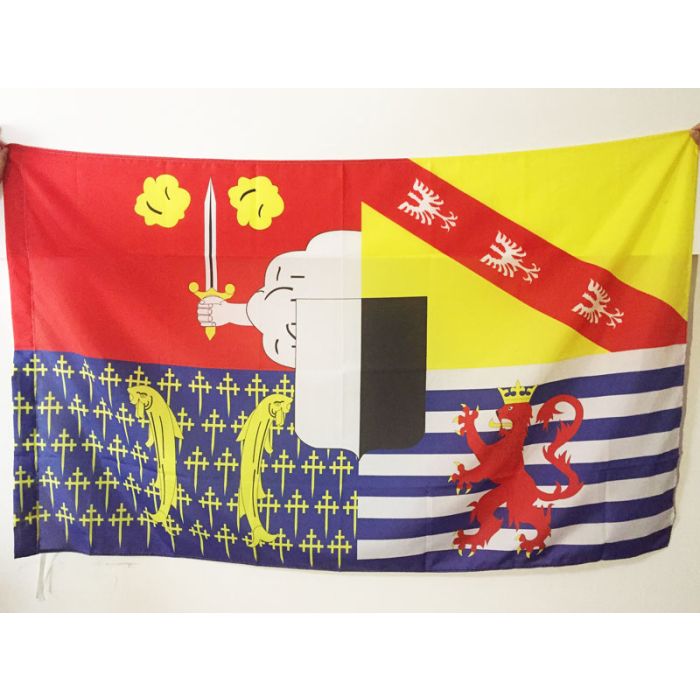 DRAPEAU MOSELLE 150x90cm - DRAPEAU DÍ?PARTEMENT MOSSELAN 90 x 150 cm Fourreau pour hampe