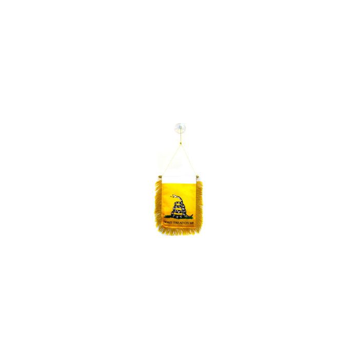 FANION GADSDEN NE ME MARCHE PAS DESSUS 15x10cm - Mini drapeau DONT TREAD ON ME - ETATS-UNIS 10 x 15 cm spécial voiture - Bannière