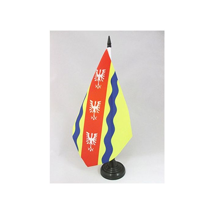 DRAPEAU DE TABLE MEURTHE-ET-MOSELLE 21x14cm - PETIT DRAPEAUX DE BUREAU DÉPARTEMENT MOSELLAN 14 x 21 cm