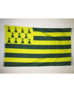 DRAPEAU BRETAGNE MELEN HA GWER 150x90cm - DRAPEAU BRETON JAUNE ET VERT - NANTES 90 x 150 cm - DRAPEAUX