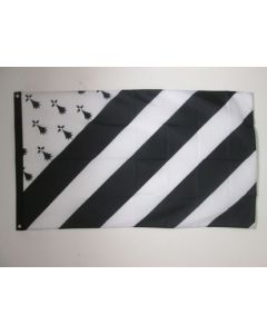DRAPEAU BRETAGNE BIG GWENN HA DU 150x90cm - DRAPEAU BRETON 90 x 150 cm - DRAPEAUX